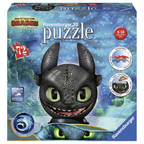 Puzzle 3D Toothless, 72 Piese - 1