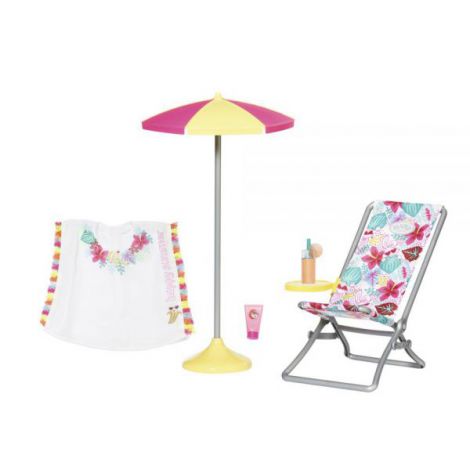 BABY born - Set plaja - umbrela cu scaun si accesorii 43 cm - 6