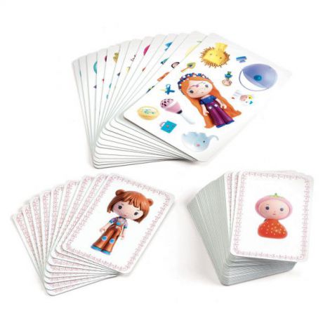 Joc de carti Djeco Mini Meli-Melo, printesele Tinyly - 1