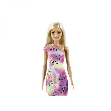 Papusa Barbie Cu Parul Blond Cu Rochita Inflorata - 2