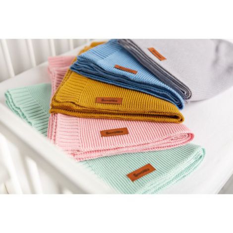 Paturica de bumbac si bambus Sensillo 100x80 cm Menta - imagine 6