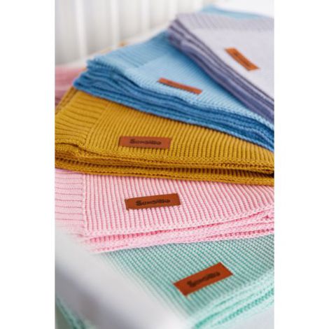 Paturica de bumbac si bambus Sensillo 100x80 cm Menta - imagine 8