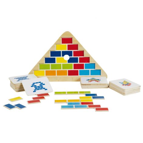 Puzzle triunghi cu segmente si 20 de modele - 1