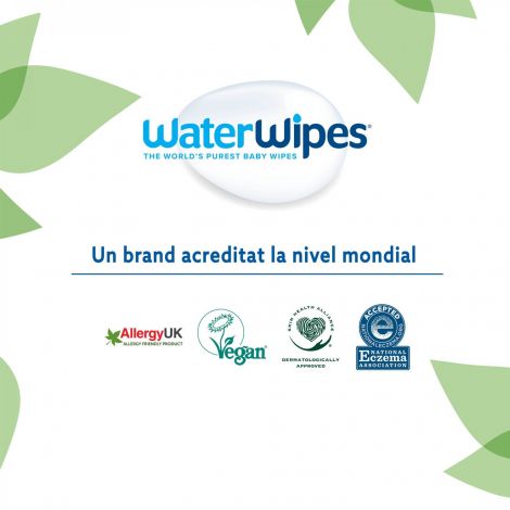 Servetele umede Biodegradabile Water Wipes, 9 pachete x 60 buc, 540 buc
