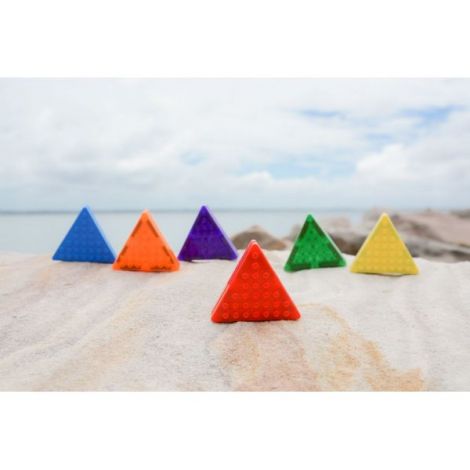 Set magnetic Magbrix 12 piese triunghi echilateral - compatibil cu caramizi de constructie tip Lego - 2