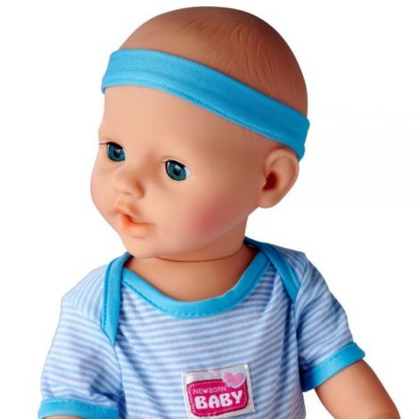 Papusa Simba New Born Baby, Baby Doll 43 cm cu accesorii albastru - 3