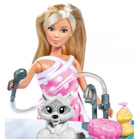 Papusa Simba Steffi Love Bath Fun 29 cm cu figurina si accesorii - 2