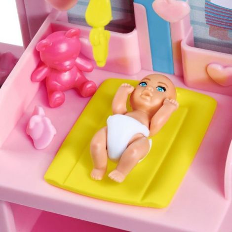 Papusa Simba Steffi Love Newborn Baby Room 29 cm cu figurina si accesorii - 5