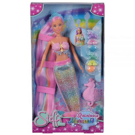 Papusa Simba Steffi Love Rainbow Mermaid 29 cm cu accesorii - 6