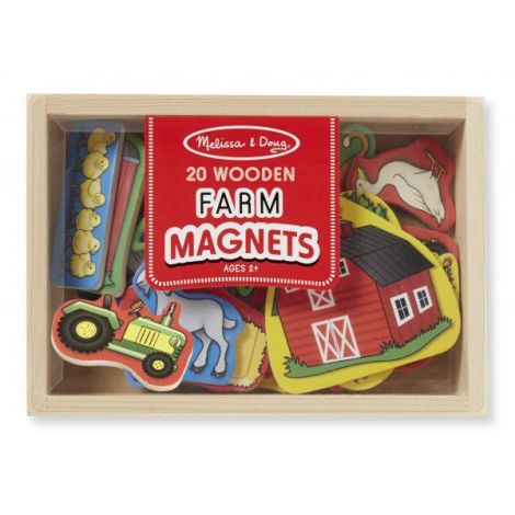 Set 20 magneti in cutie de lemn Ferma, Melissa and Doug 9279 - 3