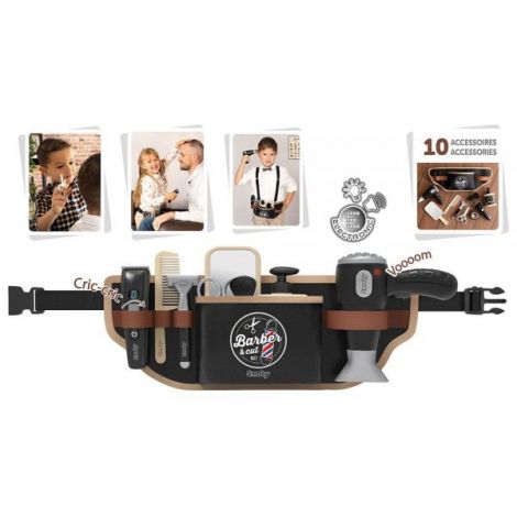 Centura frizer Smoby Barber and Cut negru cu accesorii - imagine 3