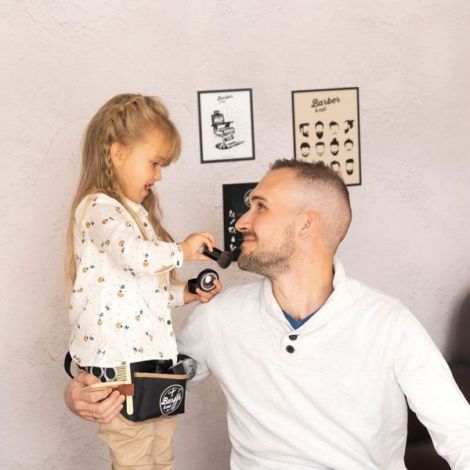 Centura frizer Smoby Barber and Cut negru cu accesorii - imagine 11