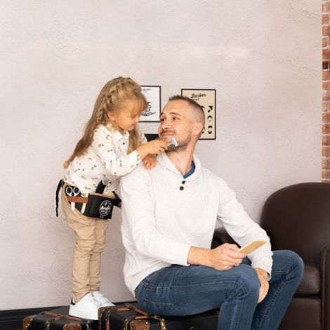 Centura frizer Smoby Barber and Cut negru cu accesorii - imagine 12