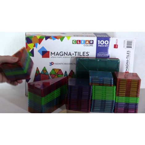 Magna-Tiles Clear Colors set magnetic (100 piese) - 6