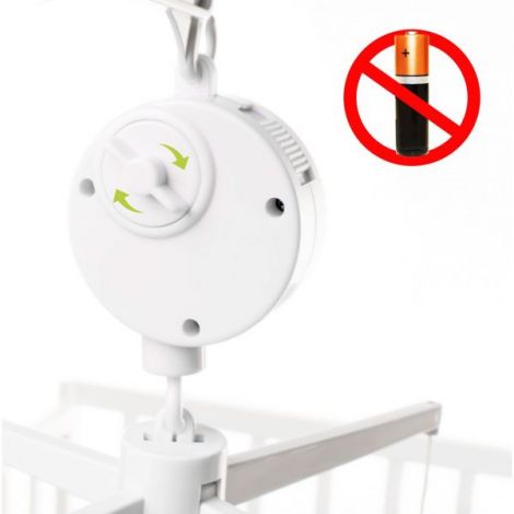 Carusel cu melodii 4Baby MUSICAL MOBILE Vulpi Maro Bej F08