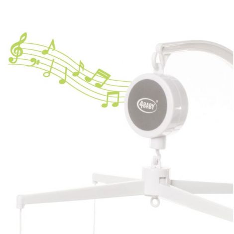 Carusel cu melodii 4Baby MUSICAL MOBILE Vulpi Maro Bej F08