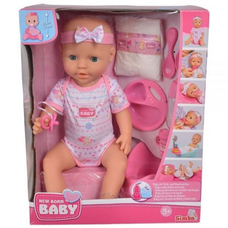 Papusa Simba New Born Baby, Baby Doll 43 cm cu accesorii - 9