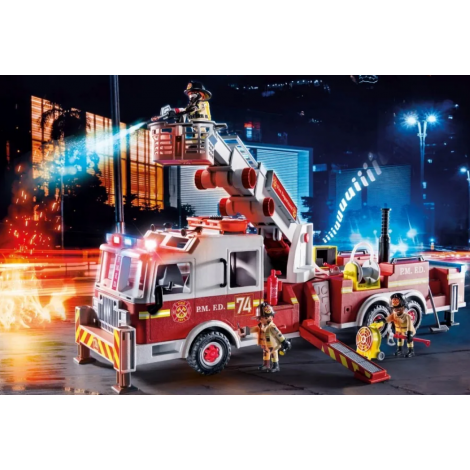 Playmobil - Masina De Pompieri Cu Scara Turn