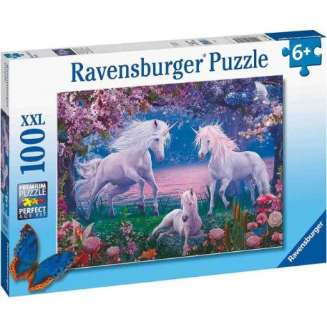 Puzzle Unicorni Albi, 100 Piese - 1
