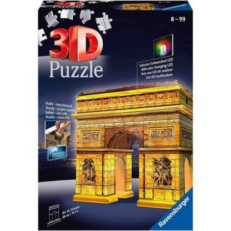 Puzzle 3D Led Arc De Triumf, 216 Piese - 1