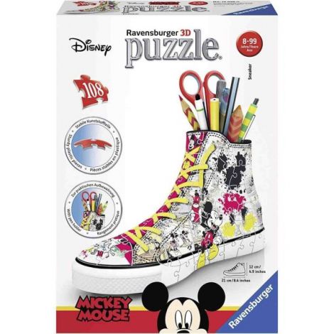 Puzzle 3D Suport Pixuri Sneaker Mickey, 108 Piese - 1