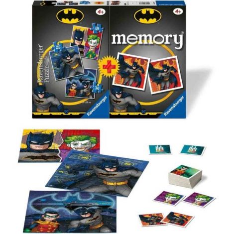 Puzzle + Joc Memory Batman, 25 36 49 Piese