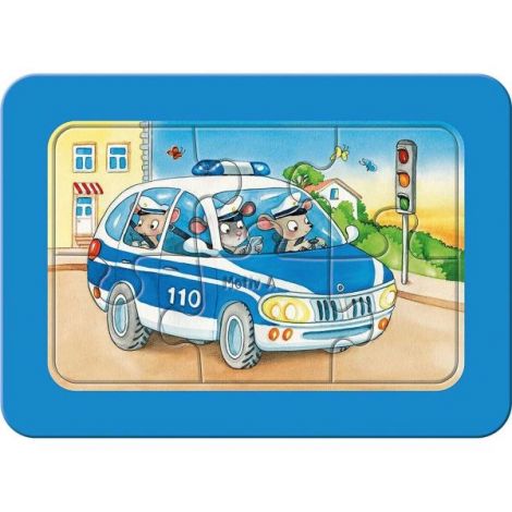 Puzzle Animale Conducand Vehicule, 3X6 Piese - 1