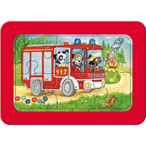 Puzzle Animale Conducand Vehicule, 3X6 Piese - 2