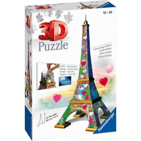 Puzzle 3D Turnul Eiffel Cu Inimioare, 216 Piese - 1