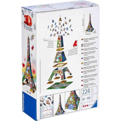 Puzzle 3D Turnul Eiffel Cu Inimioare, 216 Piese - 2