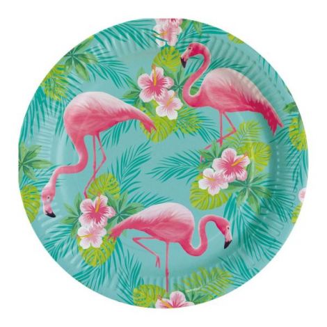 Farfurii flamingo petrecere 23 cm