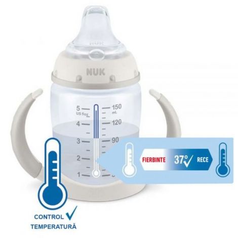 Biberon Nuk Learner First Choice Control Temperatura 150 ml Winnie Gri 6-18 luni - 1