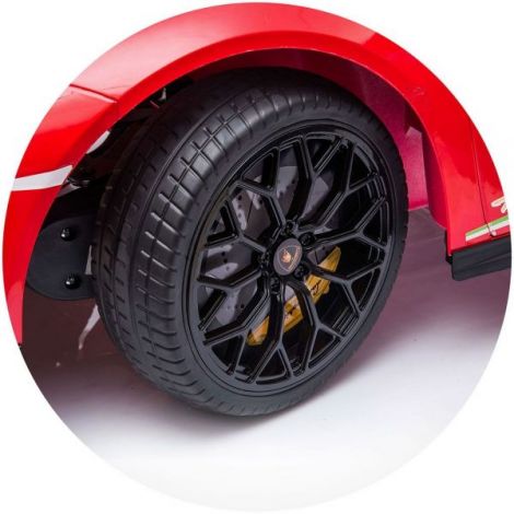 Masinuta electrica Chipolino Lamborghini Huracan red cu scaun din piele si roti EVA - 16