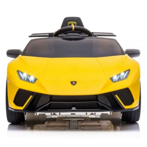 Masinuta electrica Chipolino Lamborghini Huracan yellow cu scaun din piele si roti EVA - 1