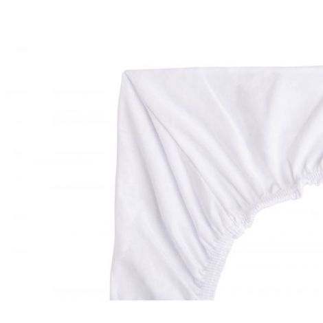 Cearsaf de bumbac jersey cu elastic Sensillo 90x40 cm Alb - imagine 3