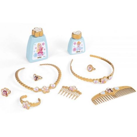 Jucarie Smoby Masuta de machiaj Disney Princess 2 in 1 roz cu accesorii - imagine 3
