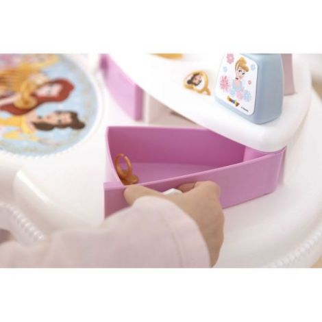 Jucarie Smoby Masuta de machiaj Disney Princess 2 in 1 roz cu accesorii - imagine 8