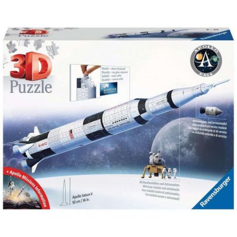 Ravensburger - Puzzle 3d Apollo Saturn V 440 Piese - 1