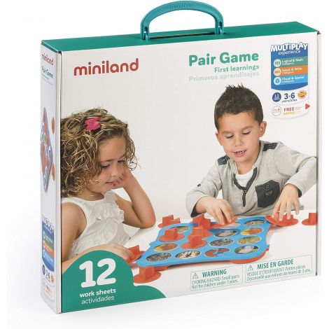 Joc de memorie 12 activitati Pair Game - First Learnings Set, 3-6 ani, Miniland 31920 - 7