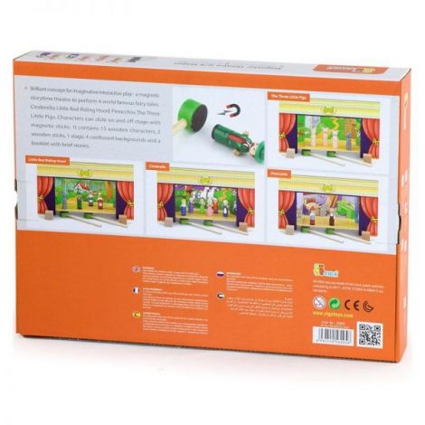 Teatru de papusi magnetic din lemn