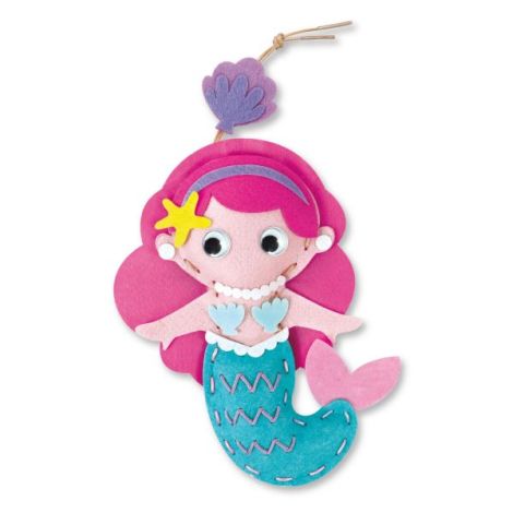 Set creativ de cusut cu tehnica siretului - Primul meu Pandantiv Sirena, nivel 3 - imagine 2