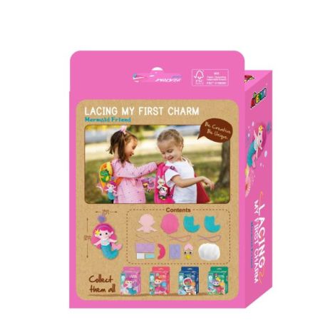 Set creativ de cusut cu tehnica siretului - Primul meu Pandantiv Sirena, nivel 3 - imagine 3