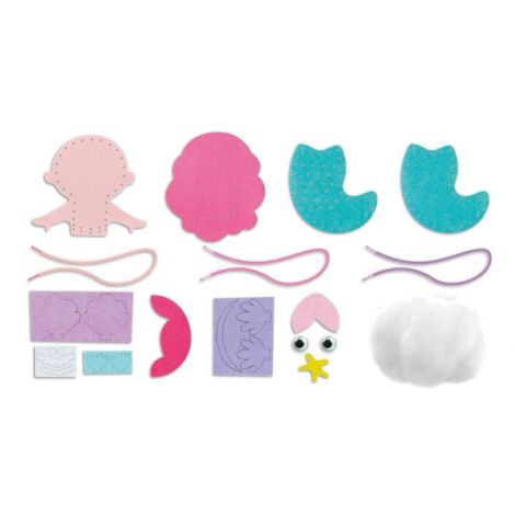 Set creativ de cusut cu tehnica siretului - Primul meu Pandantiv Sirena, nivel 3 - imagine 5