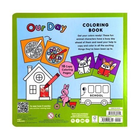 Carte de colorat cu contur reliefat - Our Day - 2 | YEO