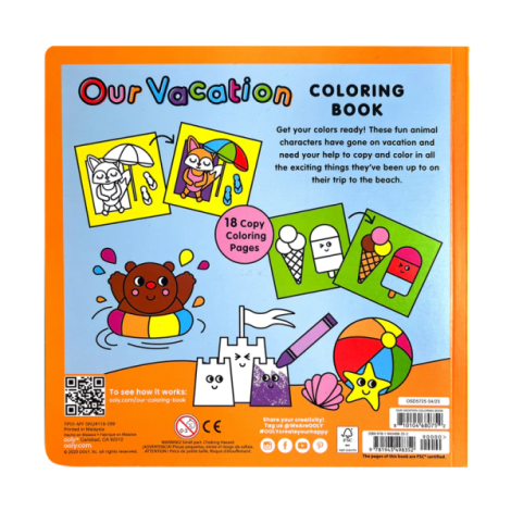 Carte de colorat cu contur reliefat - Our Vacation - 3 | YEO