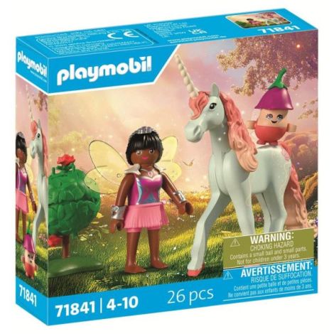Playmobil - Jucarie de rol Figurina de colectie unicornul Sky Rose si zana - imagine 2
