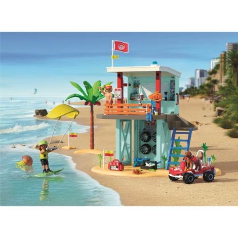 Playmobil - Jucarie de rol Turnul salvamarului si vehicul de plaja - imagine 5