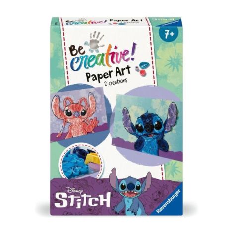 Ravensburger - Be Creative Set mini de creatie din hartie Disney Stitch folosind tehnica Quilling