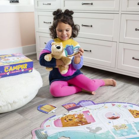 Puzzle de podea in forma de rulota, Camper floor puzzle