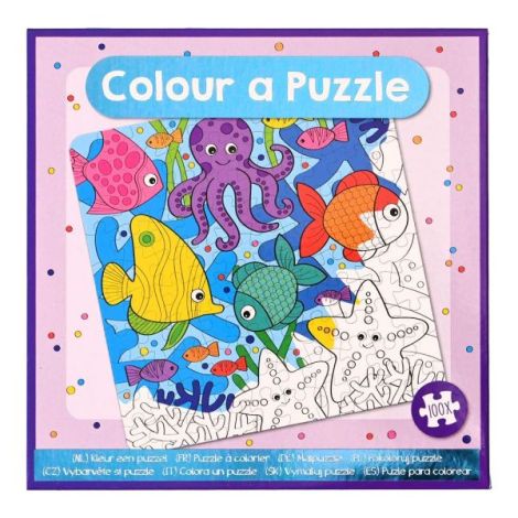 Set DIY Coloreaza propriul puzzle - animale marine